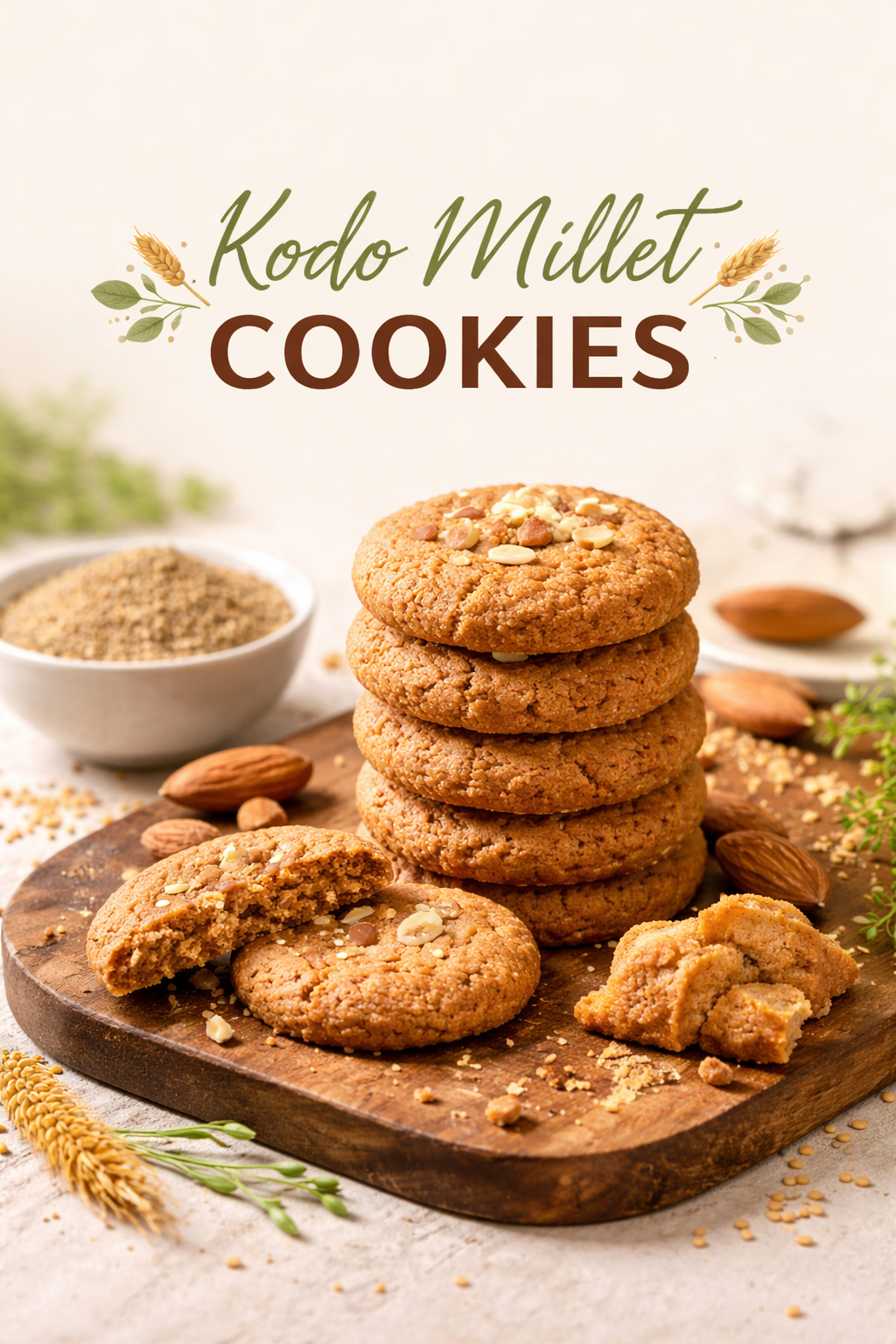 Kodo Millet Almond cookies